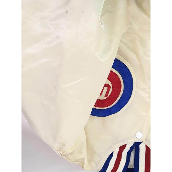 古着 80s USA製 STARTER MLB Chicago Cubs カブス 光沢 サテン