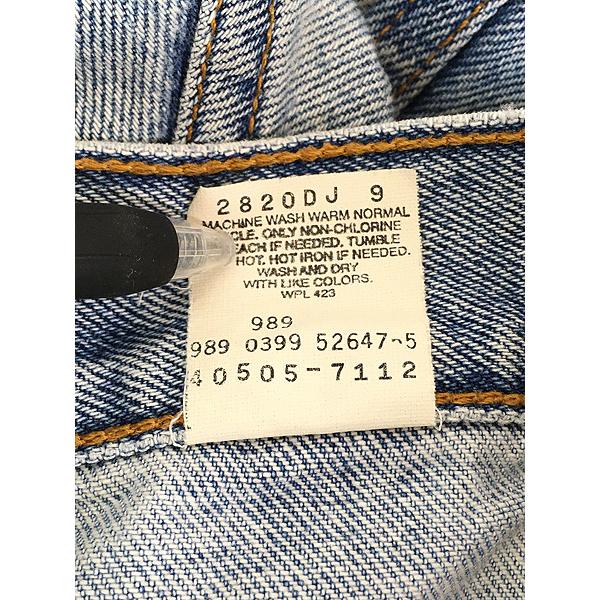 古着 90s Levi's 505-7112 ブルー デニム パンツ ジーンズ スリム W35