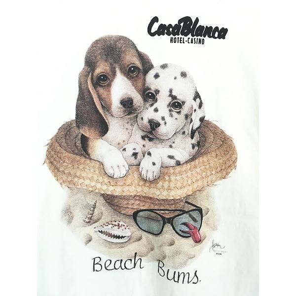 古着 00s USA製 Bob Harrison 「Beach Bums」 犬 ビーグル ダルメシアン アニマル Tシャツ M 古着｜dracaena｜02