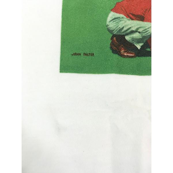 古着 90s LANDS' END 「Eighteenth Hole」 John Falter フォト アート Tシャツ L 古着 90s LANDS' END 「Eighteenth Hole」 John Falter フォト アート