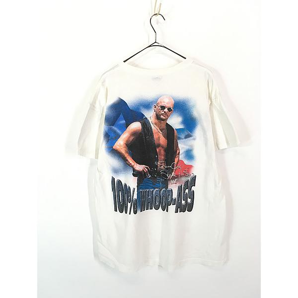 古着 90s USA製 WWF 「Stone Cold University」 Stone Austin スカル