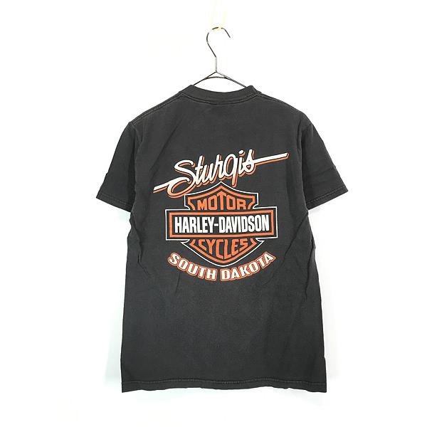 古着 00s USA製 HARLEY DAVIDSON 「SHUT UP」バー&シールド Tシャツ S 