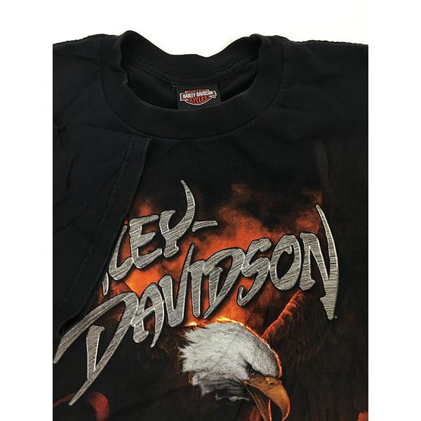 古着 00s USA製 HARLEY DAVIDSON バー&シールド イーグル Tシャツ L