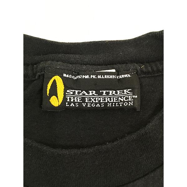 古着 90s USA製 STAR TREK THE EXPERIENCE ラメ プリント Tシャツ L