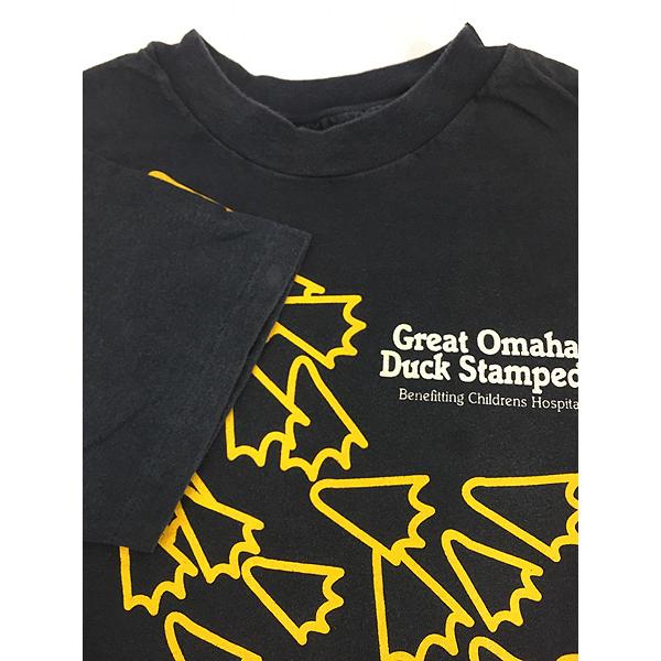 古着 80s USA製 アヒル 足跡 アニマル Tシャツ XL : 古着屋ドラセナ 