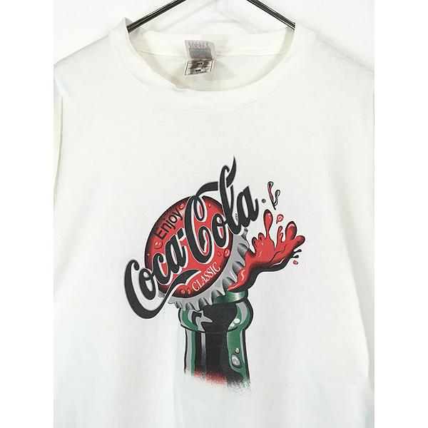 古着 90-00s USA製 Coca-Cola コーラ 企業 グラフィック Tシャツ XL