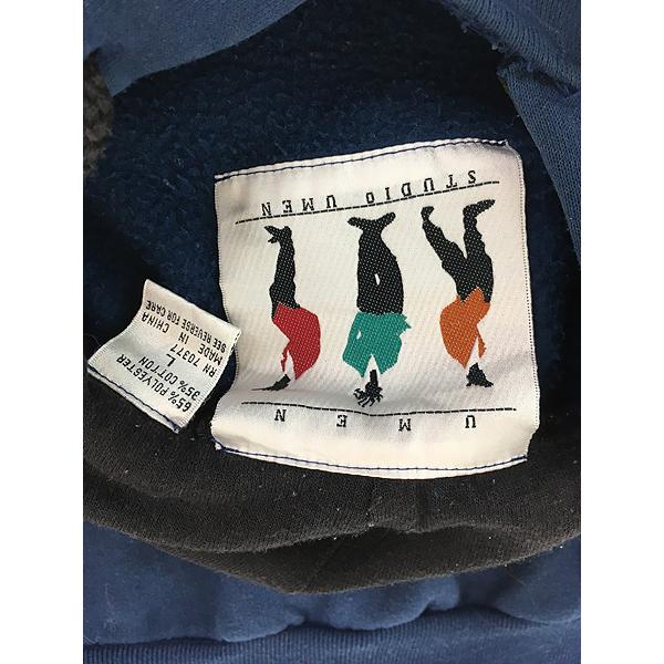 古着 90s UMEN STUDIO シルエット パッチ ワイドシルエット スウェット