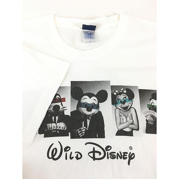 古着 YURA 「Wild Disney」 ディズニー キャラクター モノクロ フォト