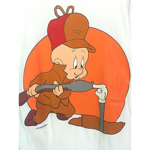 古着 90s LOONEY TUNES エルマー ファット バックス バニー 両面 T