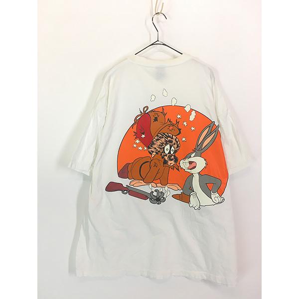 古着 90s LOONEY TUNES エルマー ファット バックス バニー 両面 T