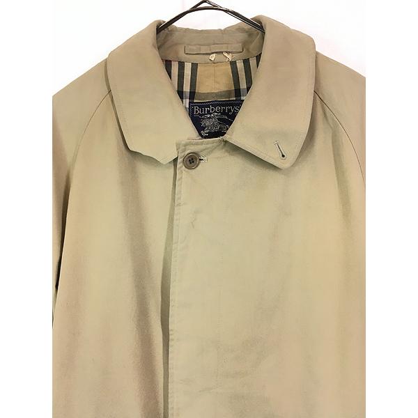 古着 80s 英国製 Burberrys チェック ライナー 比翼 ステンカラー バルマカーン トレンチ コート ライナー付 52R 古着 80s 英国製 Burberrys チェック ライナー 比翼 ステンカラー