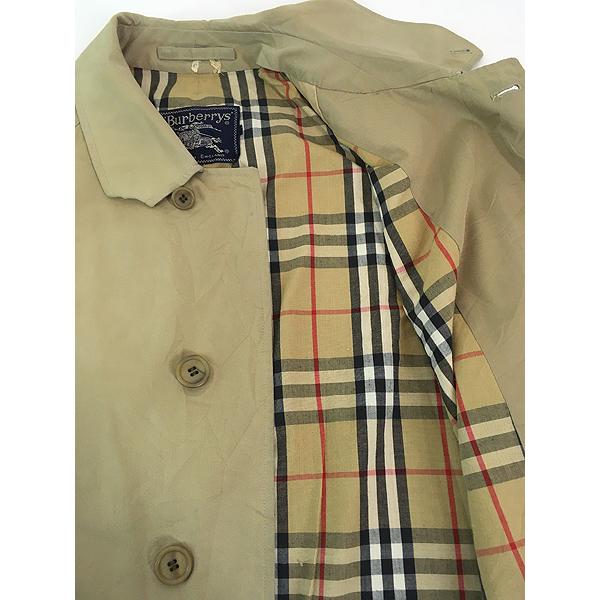 古着 80s 英国製 Burberrys チェック ライナー 比翼 ステンカラー