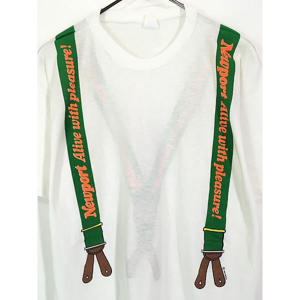 古着 90s USA製 Newport タバコ シガレット サスペンダー だまし