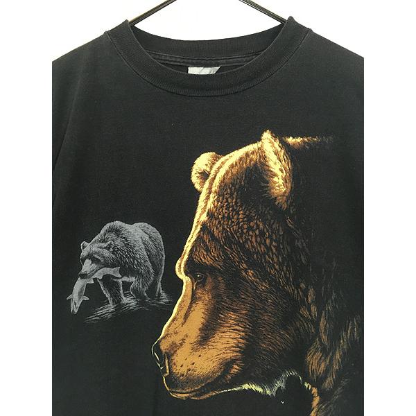 古着 90s 熊 クマ アニマル Tシャツ L : 古着屋ドラセナYahoo!ショップ 
