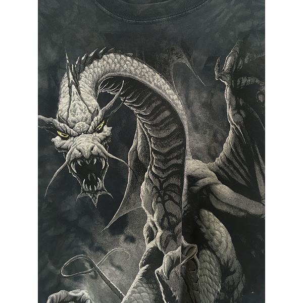 古着 00s THE MOUNTAIN ドラゴン グラフィック タイダイ Tシャツ XL 