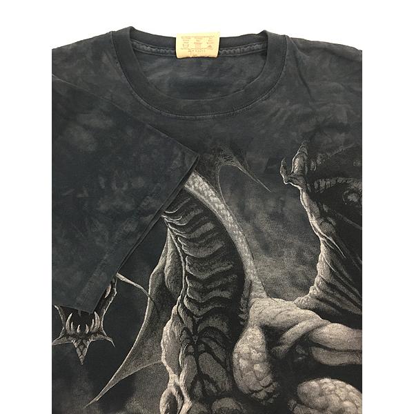古着 00s THE MOUNTAIN ドラゴン グラフィック タイダイ Tシャツ XL