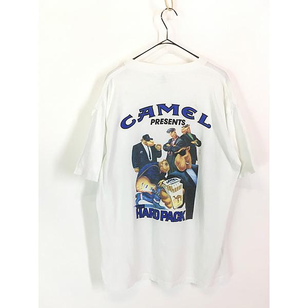 90s ヴィンテージ USA製 キャメル　CAMEL企業ロゴtシャツ　ポケT 古着 90s USA製 CAMEL キャメル 「HARD PACK」 ポケット Tシャツ