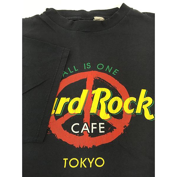 古着 90s Hard Rock Cafe 「TOKYO」 ピースマーク ハードロック T