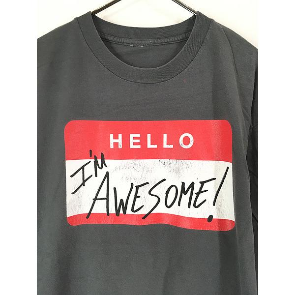 90s 00s HELLO my name is tシャツ XXL Hello My Name is T-Shirt Name