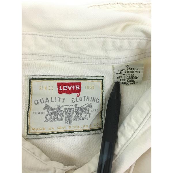 古着 90s Levi's Red Tab 100% コットン ホワイト デニム シャツ XL