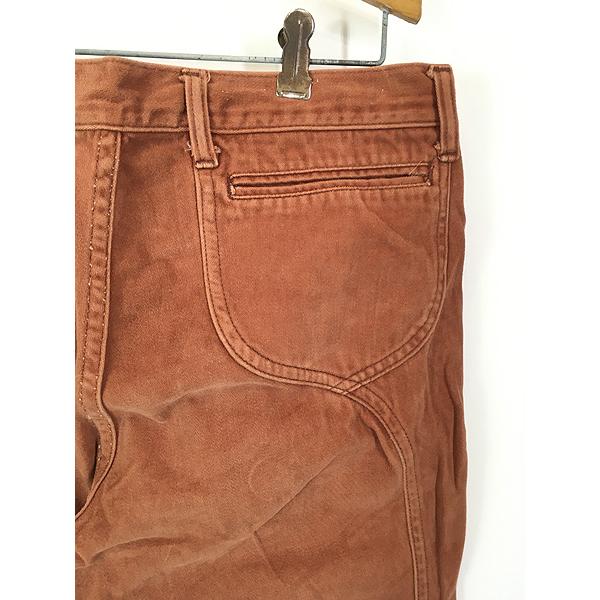 古着 70s Lee シャモアクロス フランネル コットン デザイン フレア