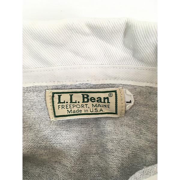 古着 80s USA製 LL Bean マルチ ボーダー コットン ラガー ラグビー 