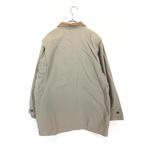 古着 90s LANDS' END 襟コーデュロイ コットン キャンバス