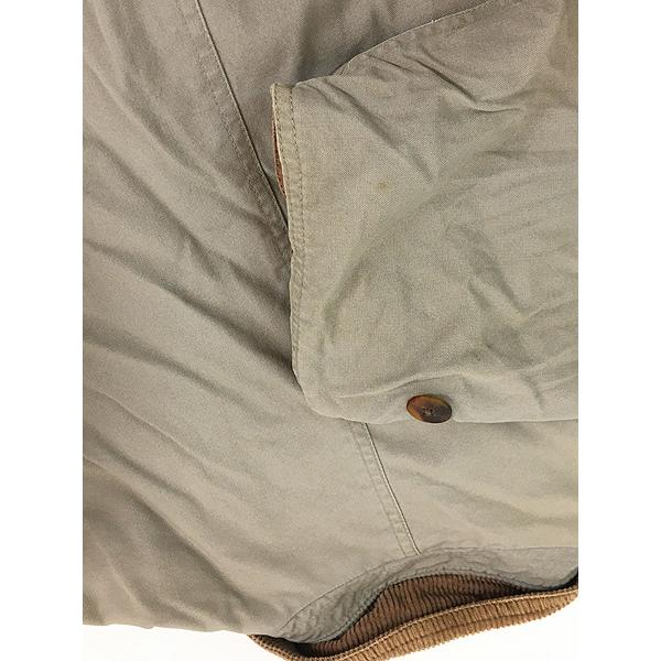 古着 90s LANDS' END 襟コーデュロイ コットン キャンバス