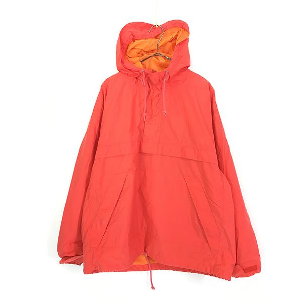 古着 90s GAP ネオンオレンジ ハーフジップ プルオーバー ナイロン 