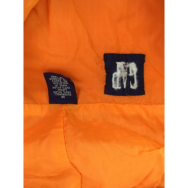 古着 90s GAP ネオンオレンジ ハーフジップ プルオーバー ナイロン