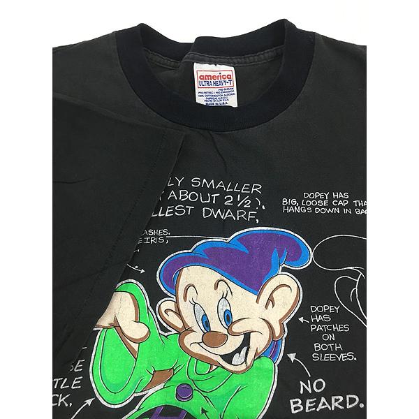 古着 90s USA製 Disney 白雪姫 7人の小人 Dopey おとぼけ T 古着 90s USA製 Disney 白雪姫 7人の小人 Dopey おとぼけ T