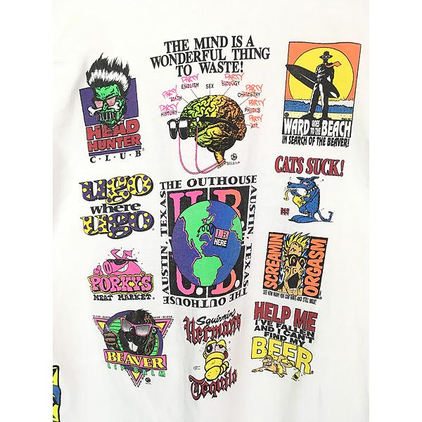 古着 90s USA製 THE OUTHOUSE DESIGN 豪華 マルチ ポップ アート T