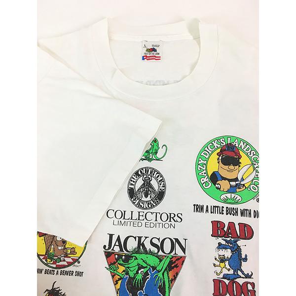 古着 90s USA製 THE OUTHOUSE DESIGN 豪華 マルチ ポップ アート T