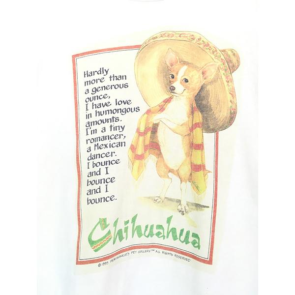 古着 90s USA製 Chihuahua 犬 チワワ メキシカン アニマル ギャラリー 
