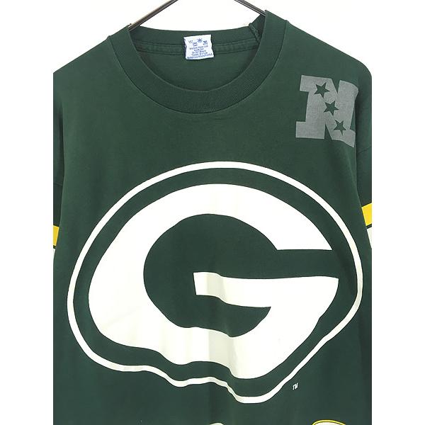 古着 90s USA製 NFL Green Bay Packers パッカーズ BIG プリント 両面