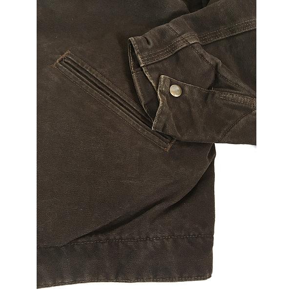 古着 Carhartt 裏地 チェック ブランケット ダークブラウン ダック