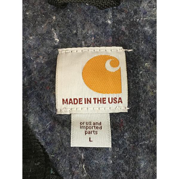 古着 90-00s USA製 Carhartt 裏地 ストライプ ブランケット ブラック