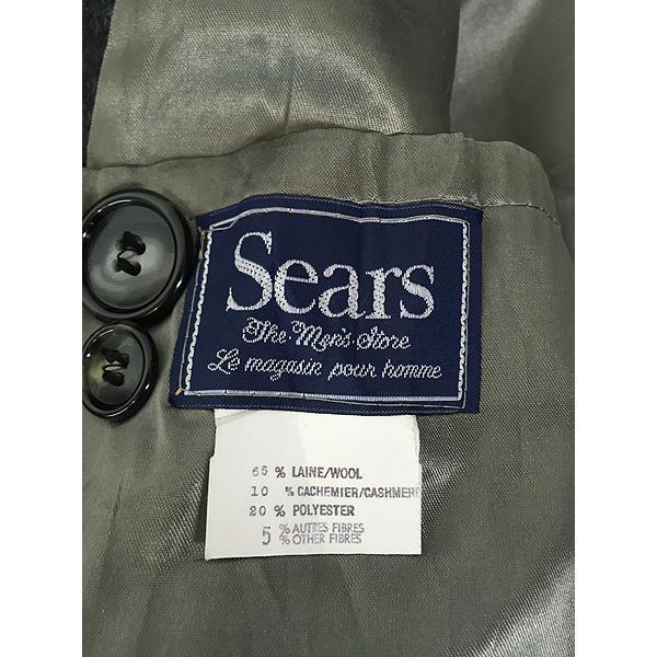 古着 70s 製 Sears 「Wool and Cashmere」 カシミヤ ウール バルマカーン チェスター ロング コート 38位 ミント!! 古着 70s Canada製 Sears 「Wool and Cashmere」 カシミヤ ウール