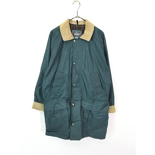 古着 90s WoolRich BEDALE タイプ オイルド ルック 撥水 コットン 