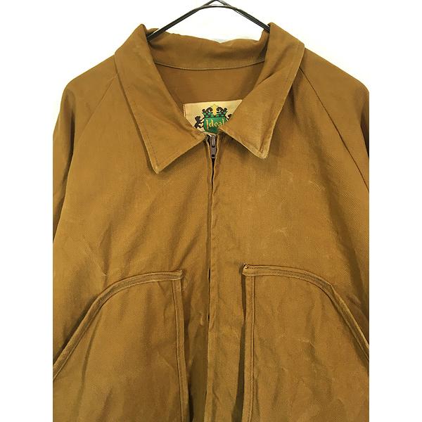 古着 70s USA製 Ideal Uポケット ブラウン コットン キャンバス