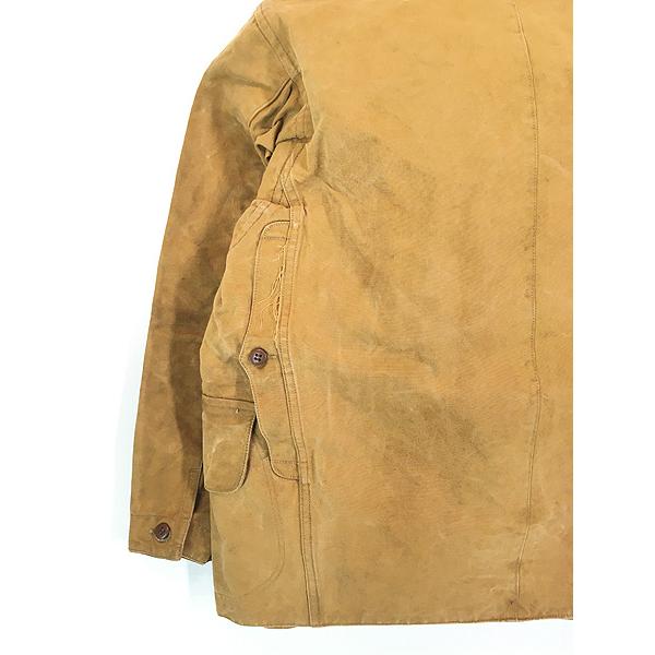 古着 40s Duxbak ハーフムーン ステッチ ブラウン キャンバス ハンティング カバーオール ジャケット 42 美品!! 古着 40s Duxbak ハーフムーン ステッチ ブラウン キャンバス