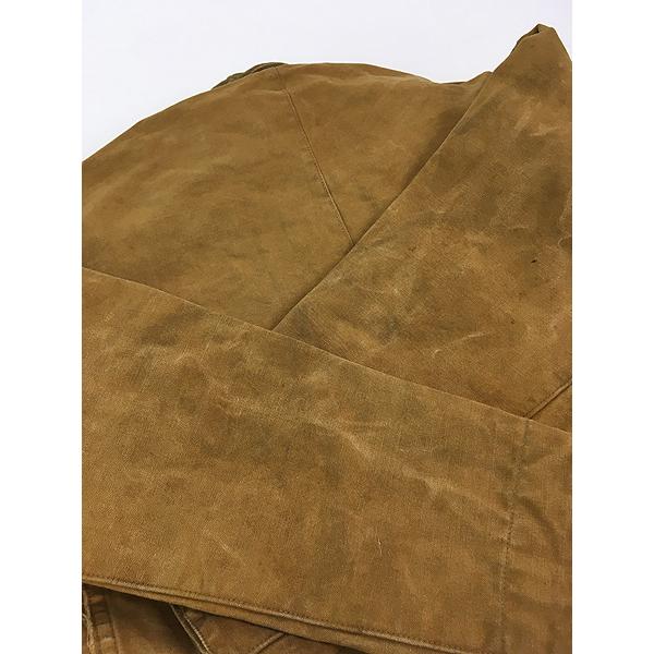 古着 40s Duxbak ハーフムーン ステッチ ブラウン キャンバス