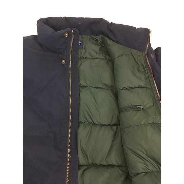 古着 LANDS END ランズエンド グースダウン コート カーキ ミリタリー
