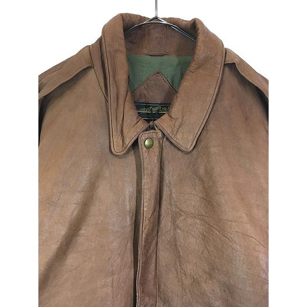 古着 80s Eddie Bauer Type A-2 本革 ラム レザー フライング タイガー