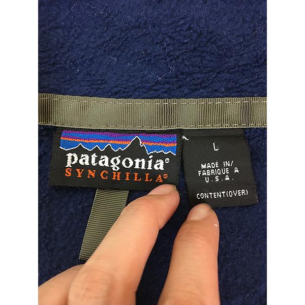 古着 00s USA製 Patagonia Dポケット フルジップ シンチラ フリース
