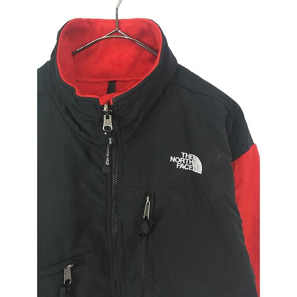 古着 90s TNF The North Face デナリ フリース ジャケット 赤×黒 M