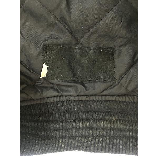 古着 90s Mississauga Braves ホッケー 刺しゅう 本革 レザー