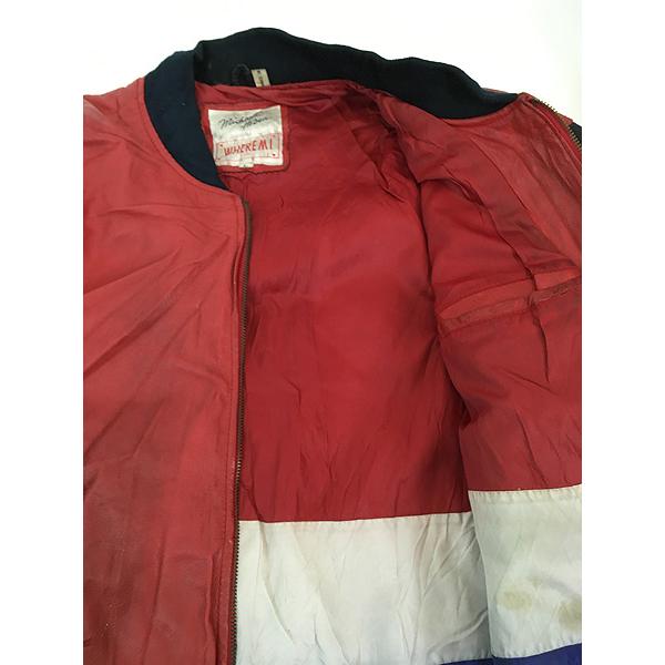 古着 90s Michael Hoban USA 星条旗 イーグル 本革 オール レザー