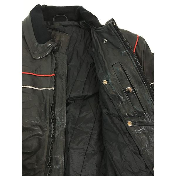 古着 80s YAMAHA ヤマハ 2way パデッド レザー スポーツ レーシング