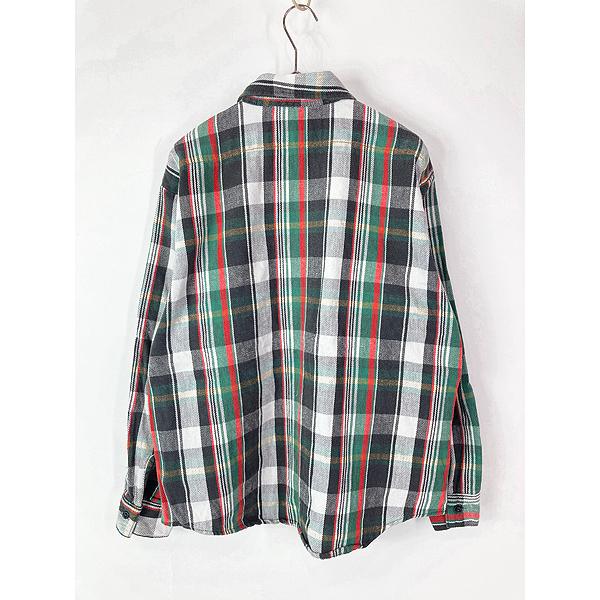 古着 80s USA製 FIVE BROTHER カラフル チェック ヘビー フランネル